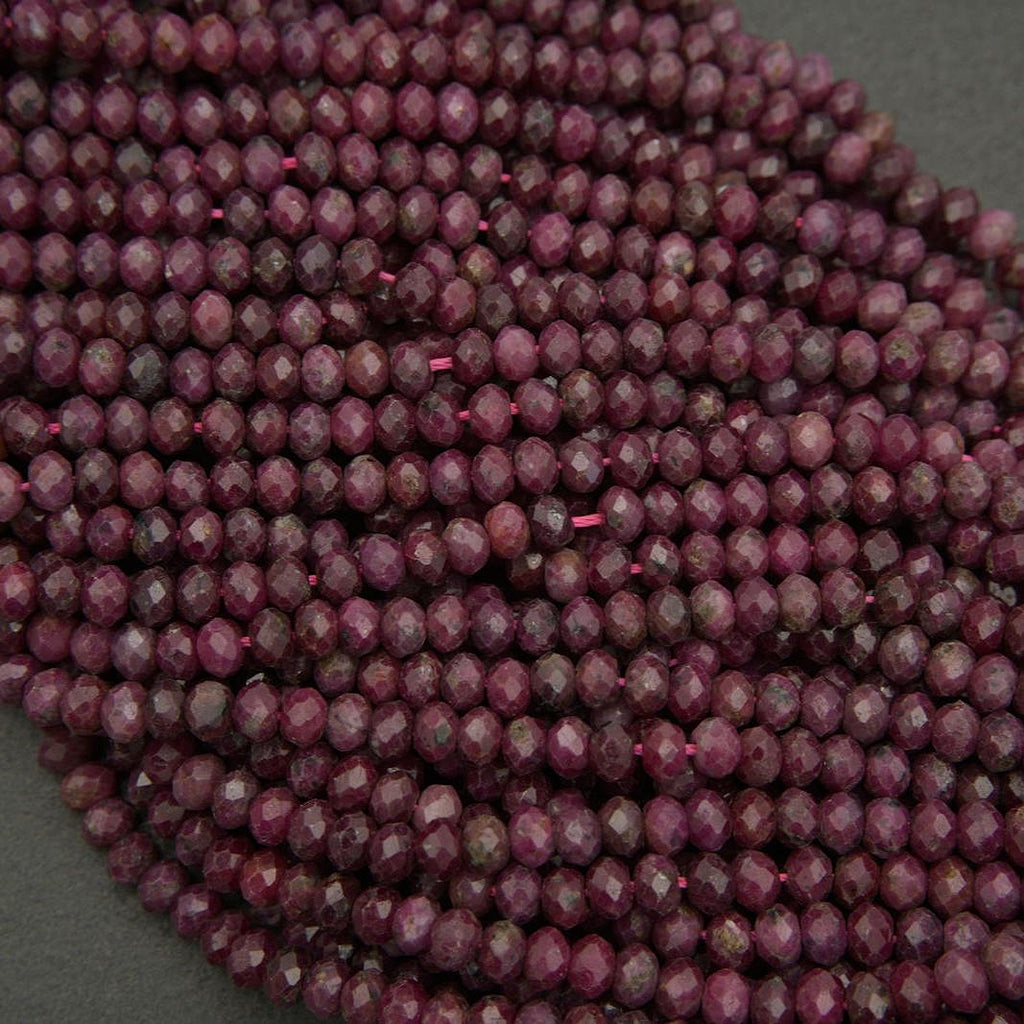 Red ruby stone beads for jewelry making
