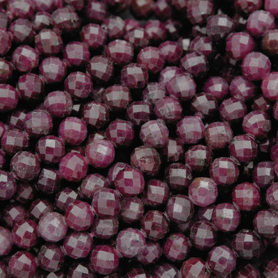 Ruby · Faceted · Round · 6mm, 7mm