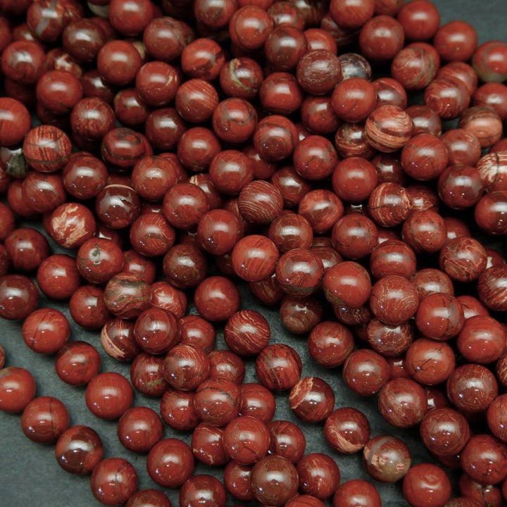 Red Snakeskin Jasper Beads.