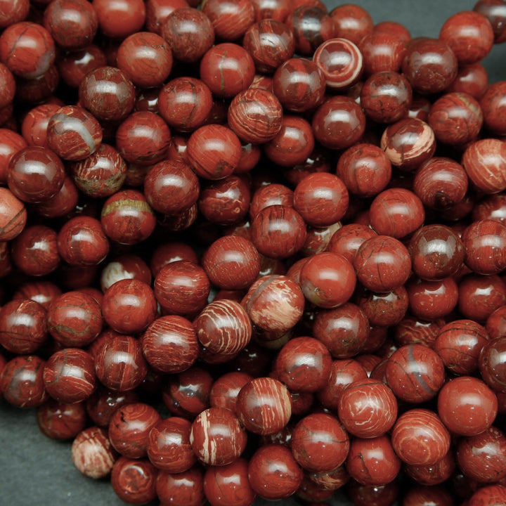 Red Snakeskin Jasper Beads.