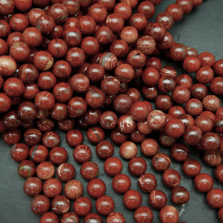 Red Snakeskin Jasper Beads.