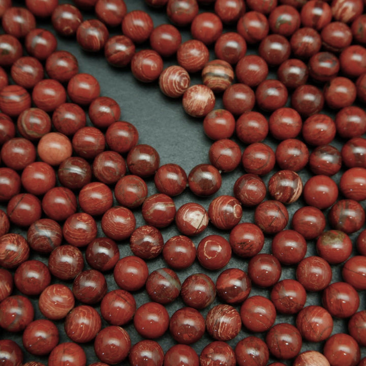 Red Snakeskin Jasper Beads.