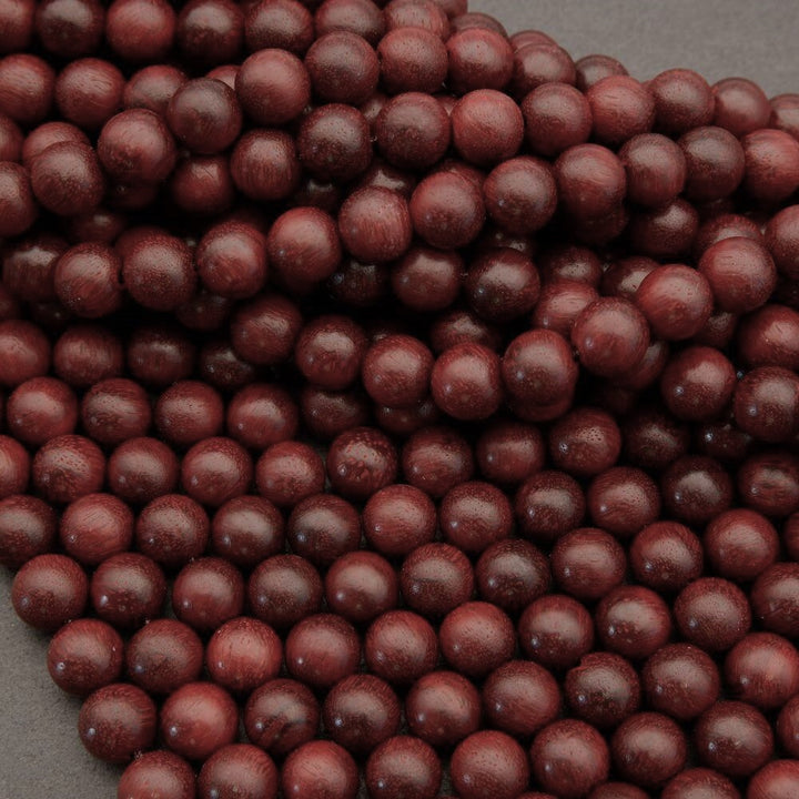 Mahogany Rosewood · Smooth · Round · 6mm, 8mm, 10mm, Tejas Beads, Beads