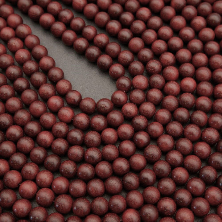 Mahogany Rosewood · Smooth · Round · 6mm, 8mm, 10mm, Tejas Beads, Beads