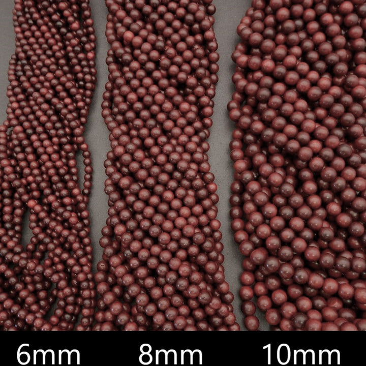 Mahogany Rosewood · Smooth · Round · 6mm, 8mm, 10mm, Tejas Beads, Beads