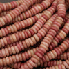 Close-up of pink and red glass beads