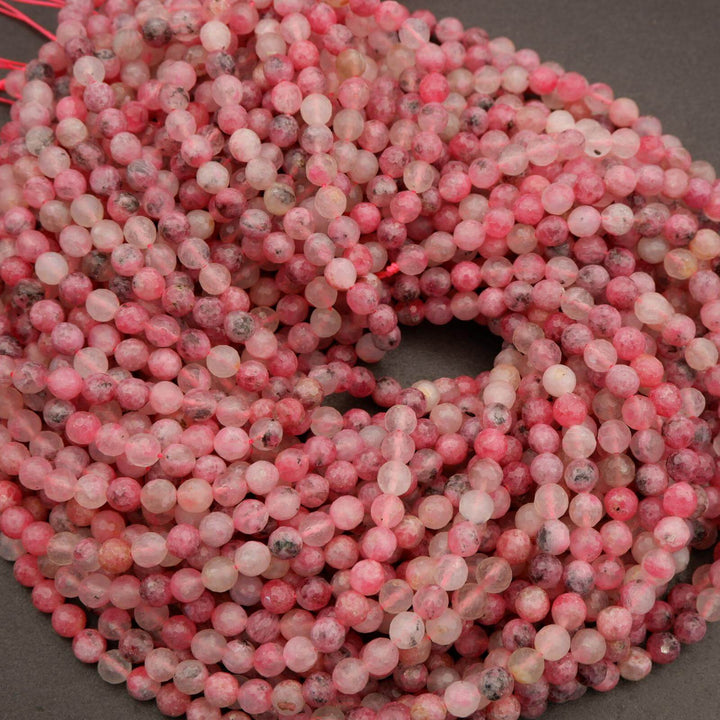 Rhodonite in Quartz · Faceted · Round · 6mm, Tejas Beads, Beads