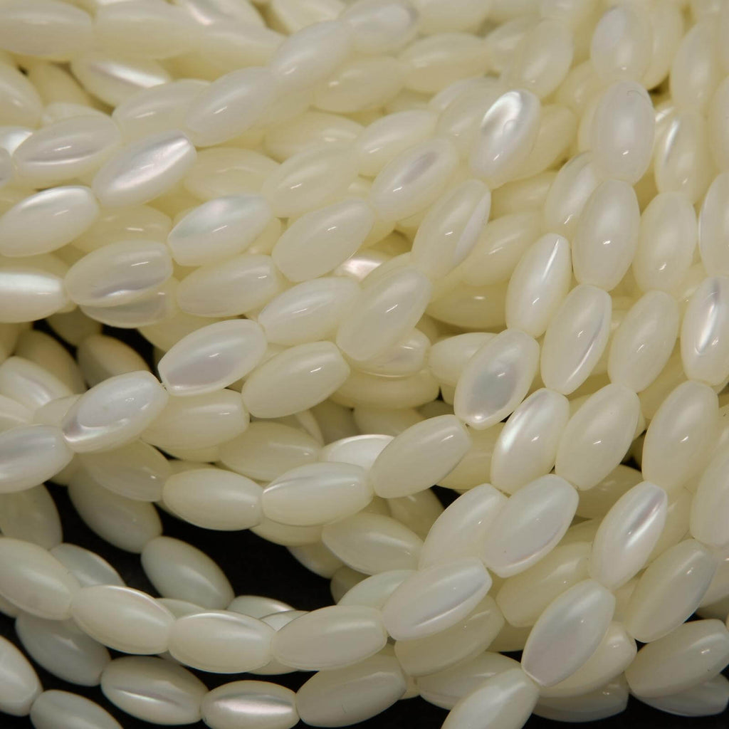 Rice shape MOP beads.