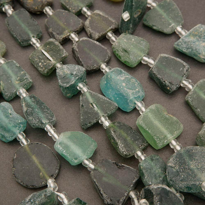 Roman Glass · Matte · Freeform · Graduated, Tejas Beads, Beads