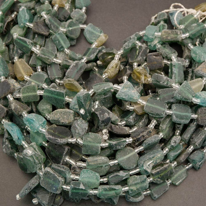 Roman Glass · Matte · Freeform · Graduated, Tejas Beads, Beads