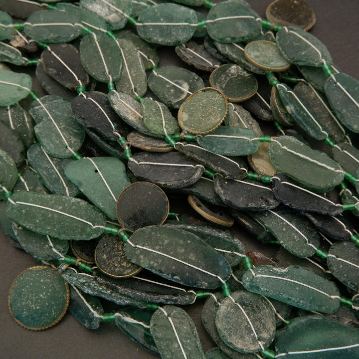 Roman Glass · Matte · Ovalish · Graduated, Tejas Beads, Beads