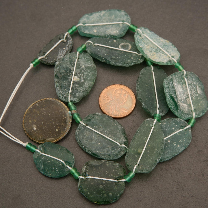 Roman Glass · Matte · Ovalish · Graduated, Tejas Beads, Beads
