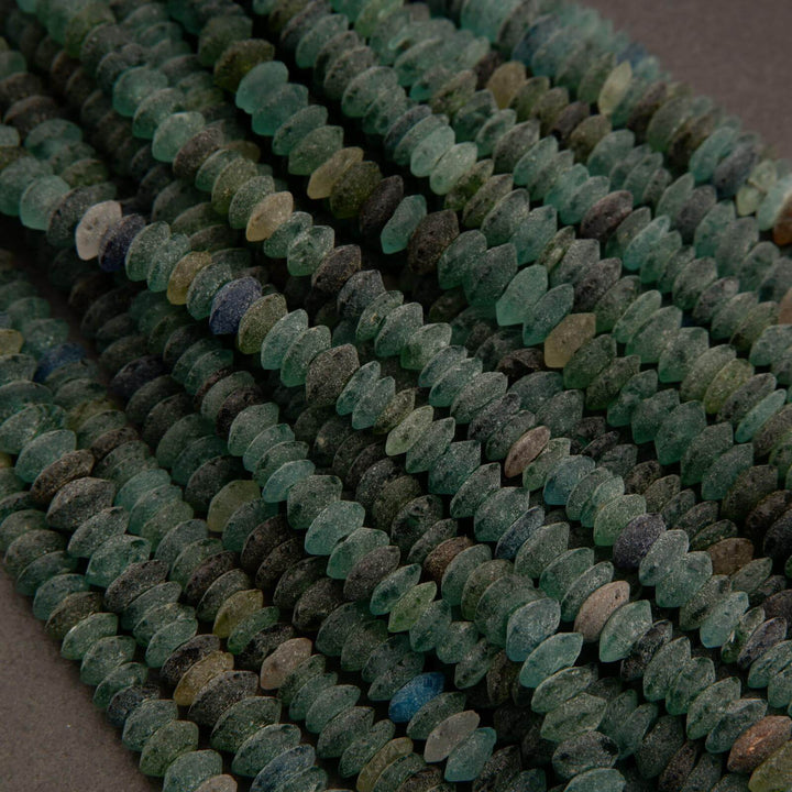 Roman Glass · Matte · Heishi Disk · 6mm, Tejas Beads, Beads