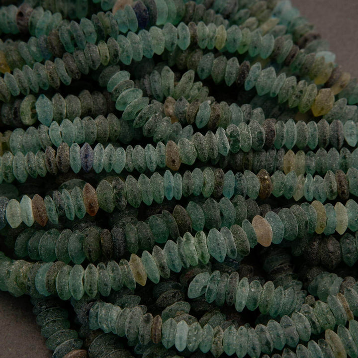 Roman Glass · Matte · Heishi Disk · 6mm, Tejas Beads, Beads