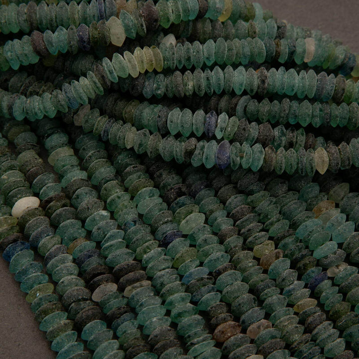 Roman Glass · Matte · Heishi Disk · 6mm, Tejas Beads, Beads
