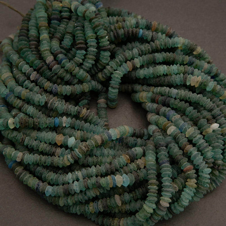 Roman Glass · Matte · Heishi Disk · 6mm, Tejas Beads, Beads