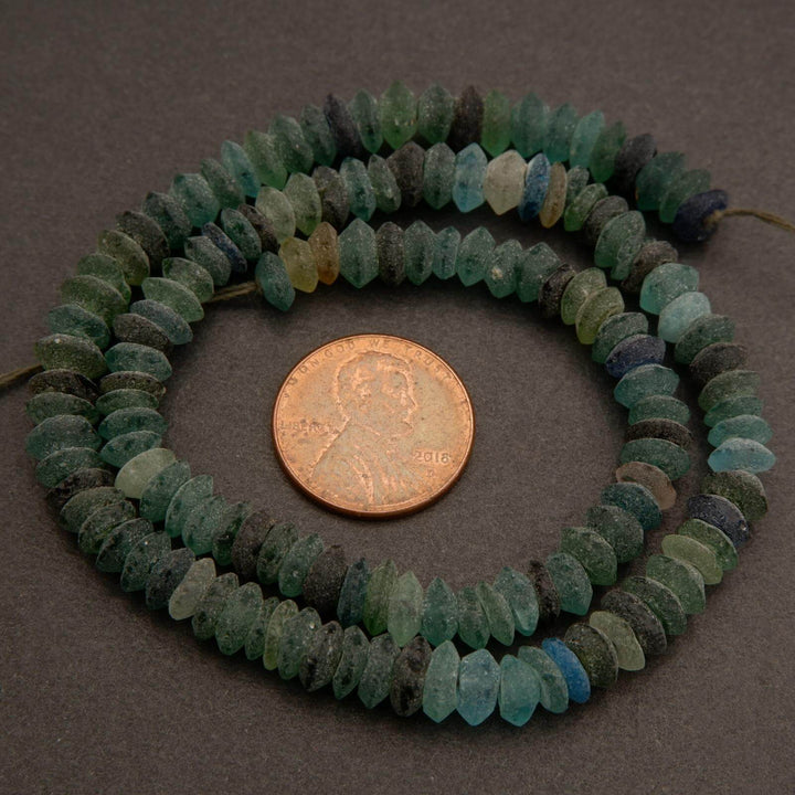 Roman Glass · Matte · Heishi Disk · 6mm, Tejas Beads, Beads