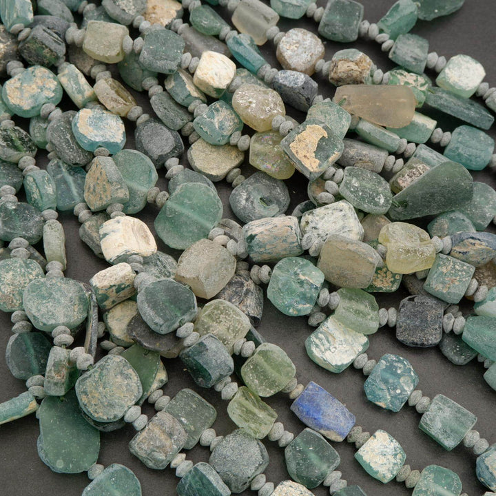 Roman Glass · Matte · Nuggets · Graduated 14mm to 20mm, Tejas Beads, Beads