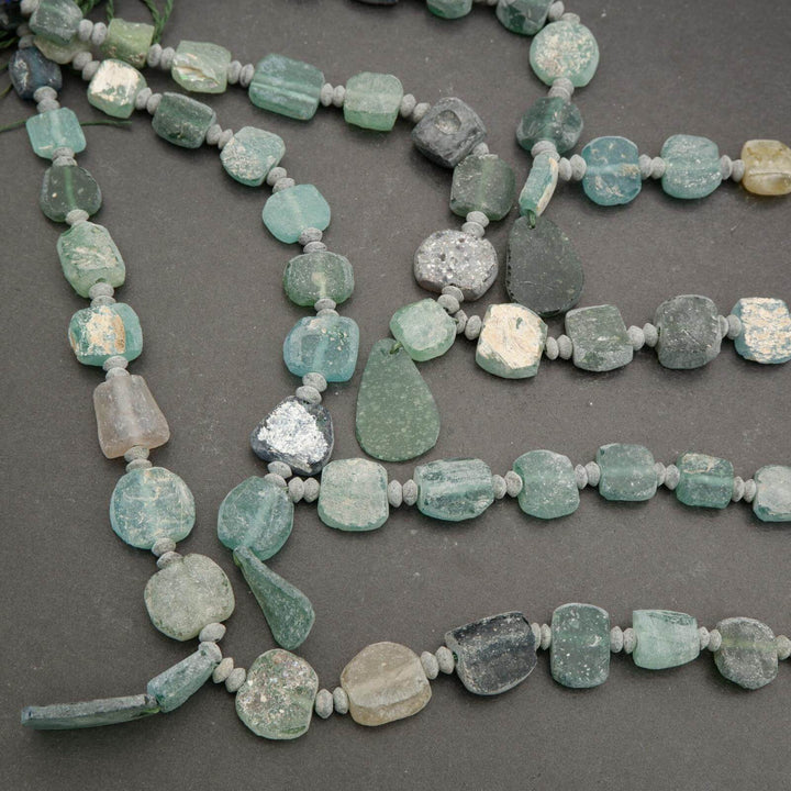Roman Glass · Matte · Nuggets · Graduated 14mm to 20mm, Tejas Beads, Beads