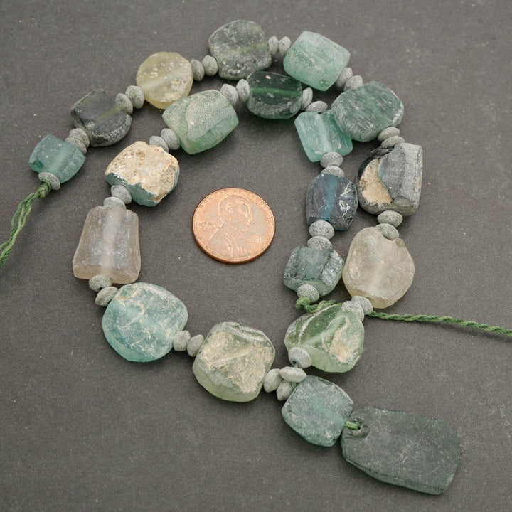 Roman Glass · Matte · Nuggets · Graduated 14mm to 20mm, Tejas Beads, Beads