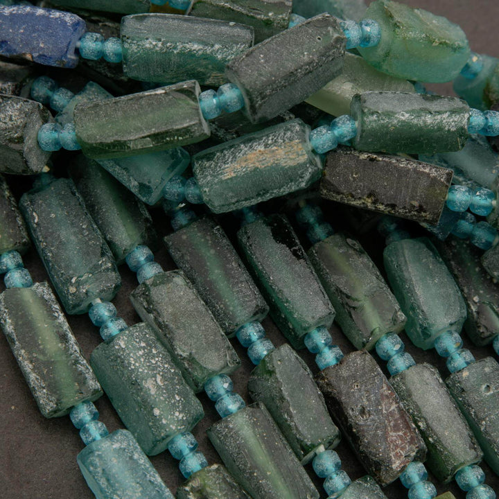 Roman Glass · Matte · Tube · 8mm, Tejas Beads, Beads