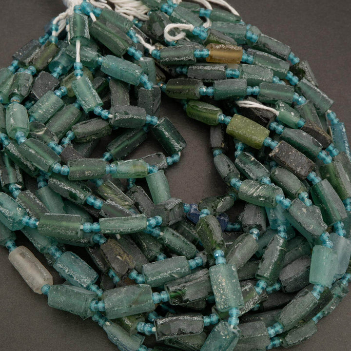Roman Glass · Matte · Tube · 8mm, Tejas Beads, Beads