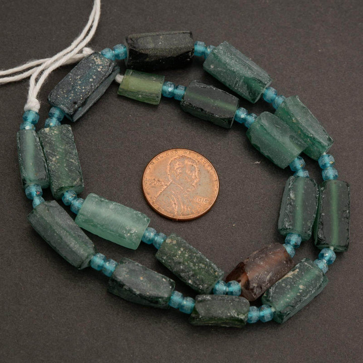 Roman Glass · Matte · Tube · 8mm, Tejas Beads, Beads