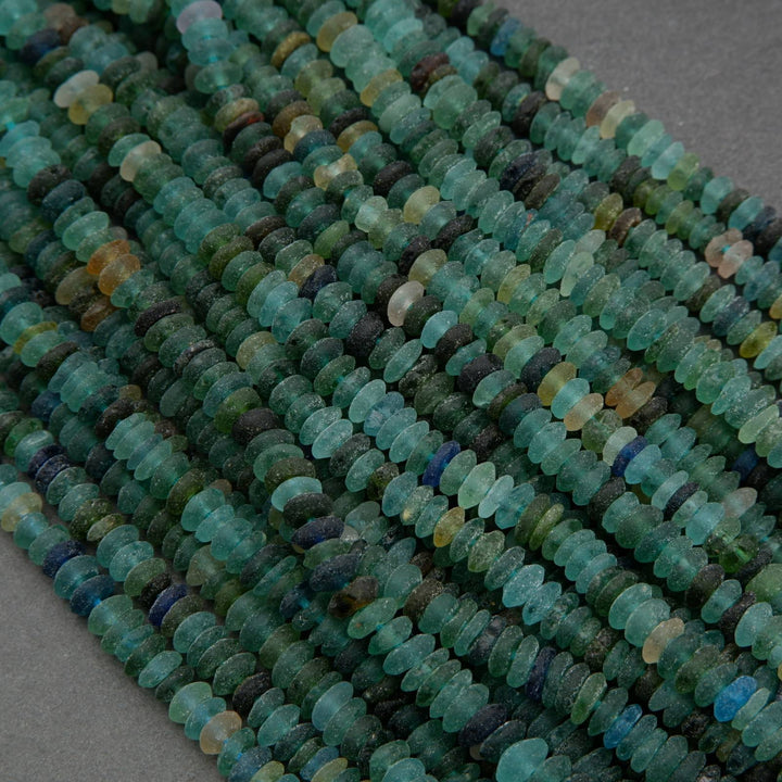 Roman Glass · Matte · Saucer Disk · 4mm, 5mm, Tejas Beads, Beads