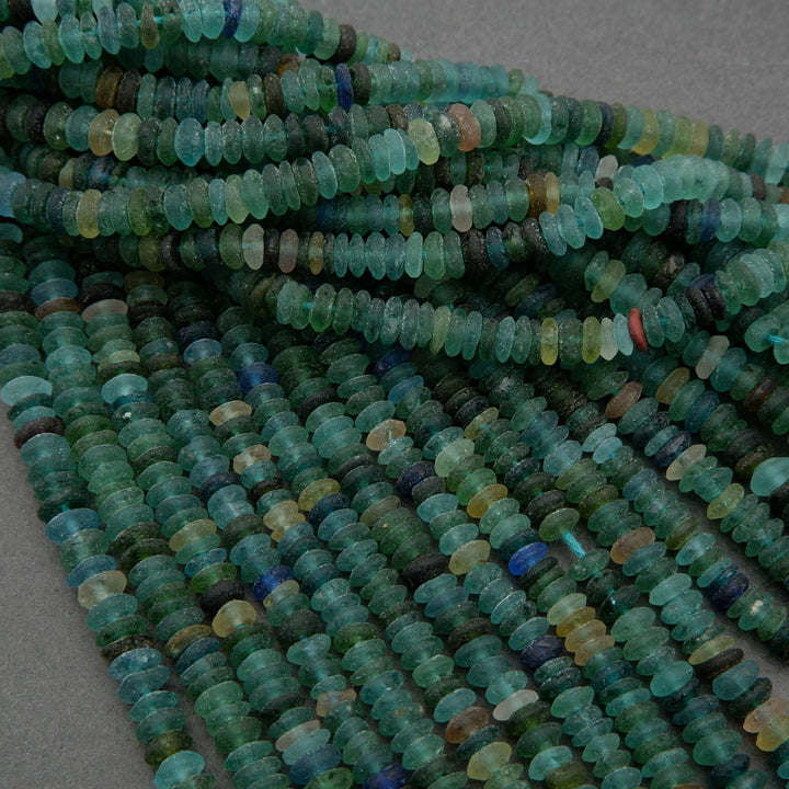 Roman Glass · Matte · Saucer Disk · 4mm, 5mm, Tejas Beads, Beads