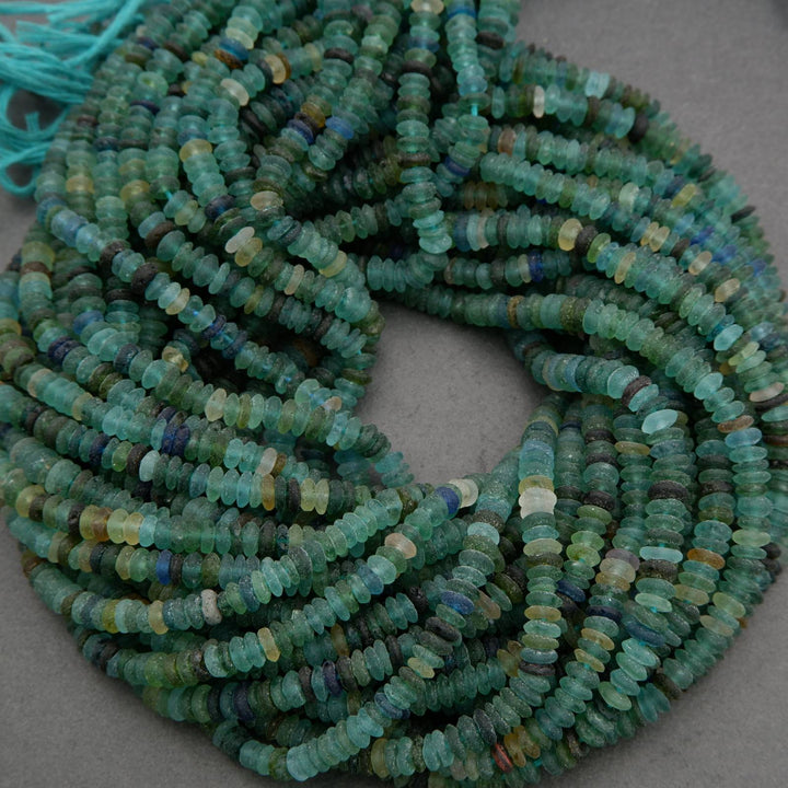 Roman Glass · Matte · Saucer Disk · 4mm, 5mm, Tejas Beads, Beads