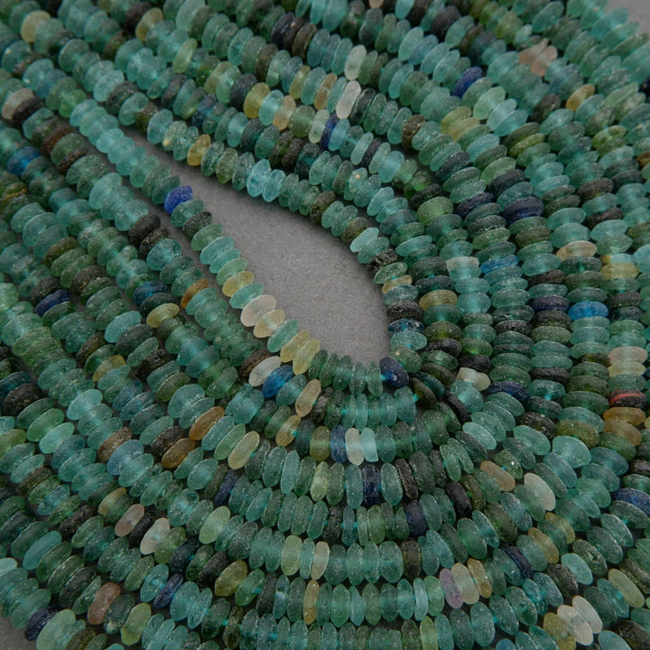 Roman Glass · Matte · Saucer Disk · 4mm, 5mm, Tejas Beads, Beads