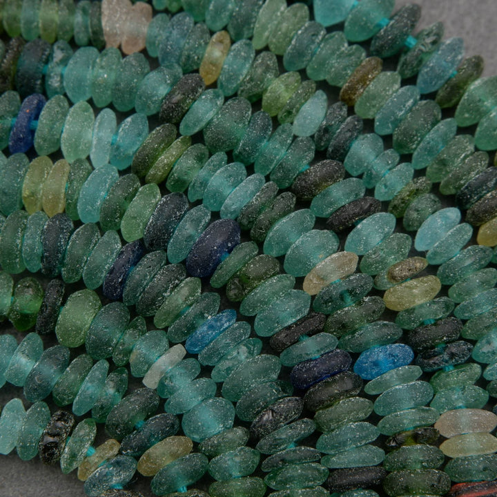 Roman Glass · Matte · Saucer Disk · 4mm, 5mm, Tejas Beads, Beads