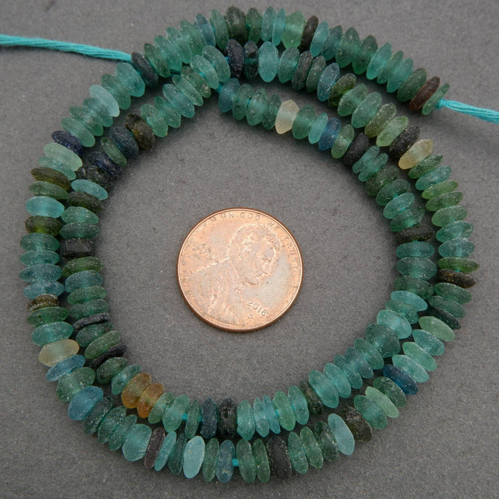 Roman Glass · Matte · Saucer Disk · 4mm, 5mm, Tejas Beads, Beads