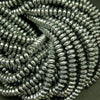 Silver Rondelle Disk Hematite Beads.