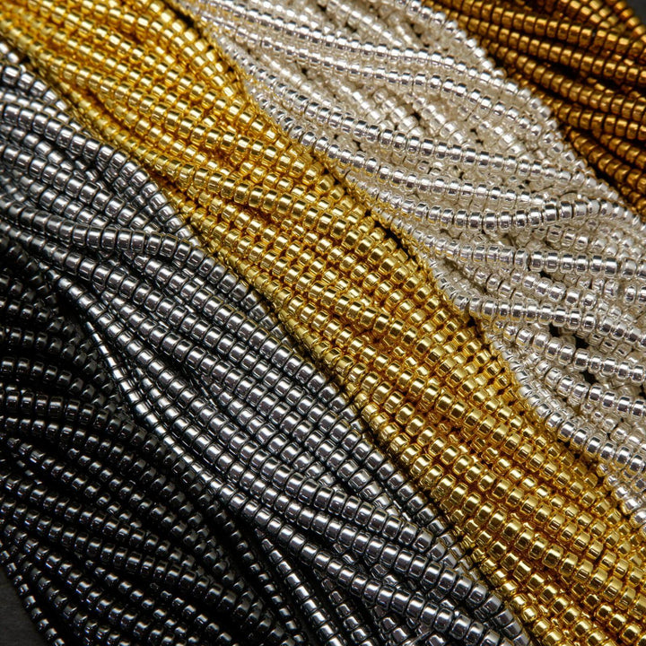Rondelle Disk Hematite Beads.