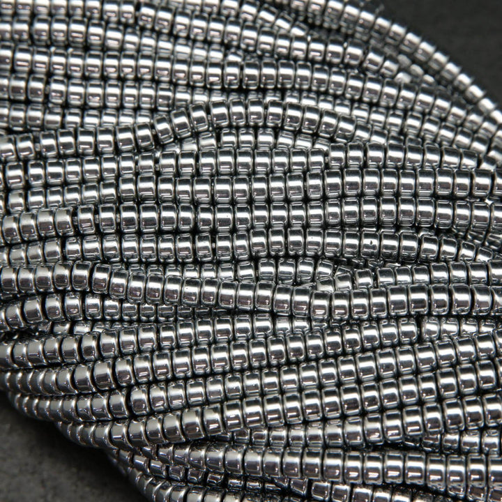 Rondelle Disk Hematite Beads.