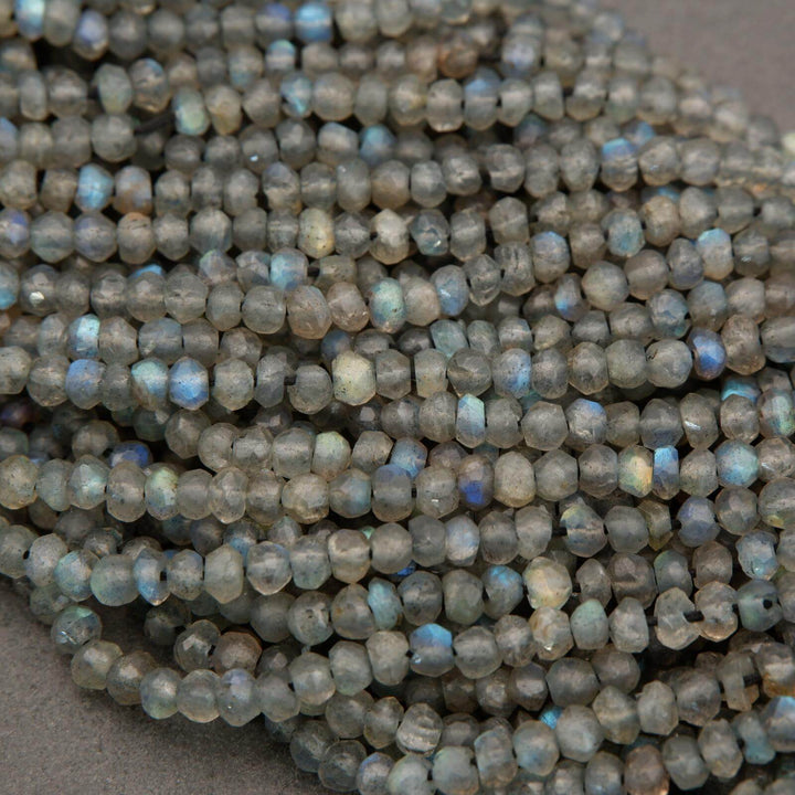 Labradorite · Microfaceted · Rondelle · 3mm, Tejas Beads, Beads