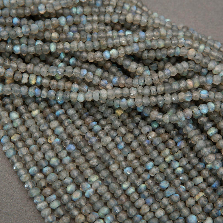 Labradorite · Microfaceted · Rondelle · 3mm, Tejas Beads, Beads