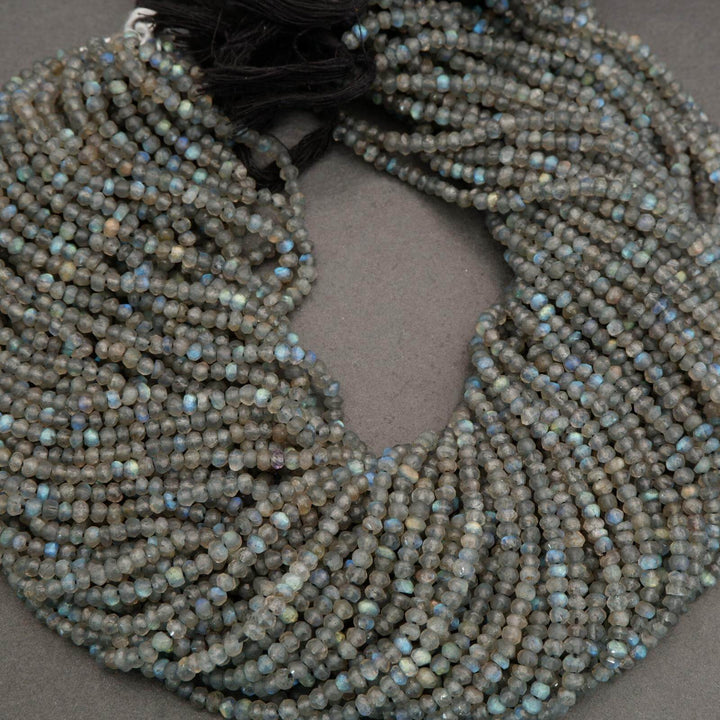 Labradorite · Microfaceted · Rondelle · 3mm, Tejas Beads, Beads