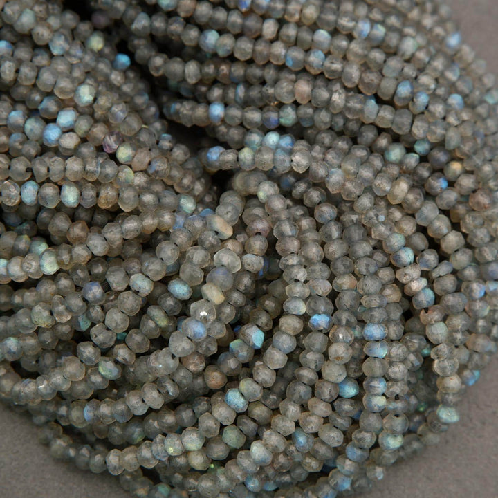 Labradorite · Microfaceted · Rondelle · 3mm, Tejas Beads, Beads