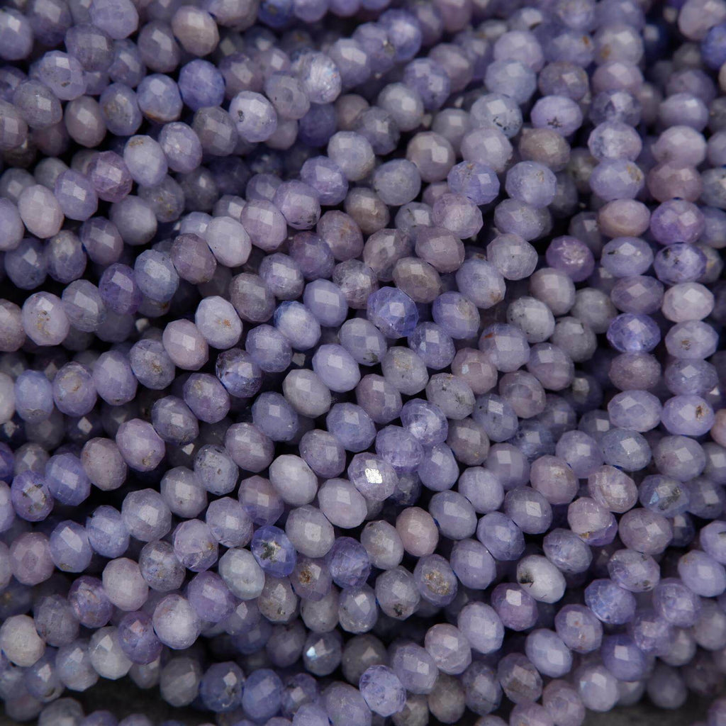 Close-up of purple beads with a soft focus