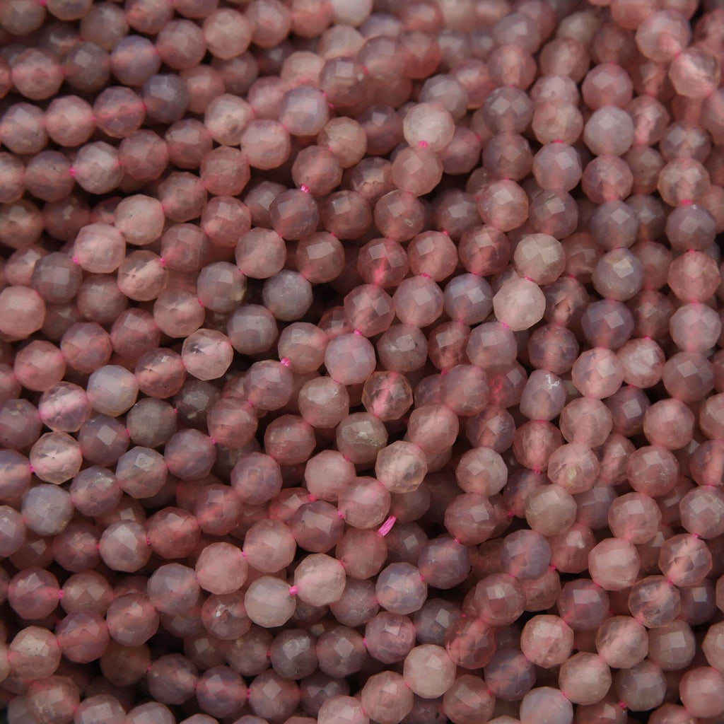 rose quartz seed beads Madagascar Rose Quartz · Microfaceted · Round · 2mm, 3mm, 4mm