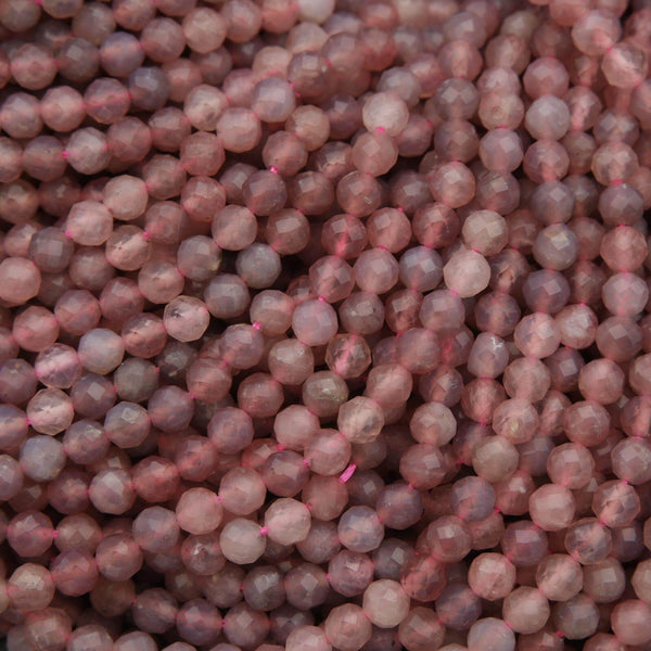 Close-up of pinkish-beige beads with a soft focus