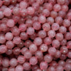 Close-up of pink beads with a soft focus
