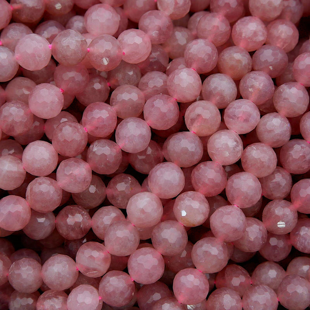 Close-up of pink beads with a soft focus