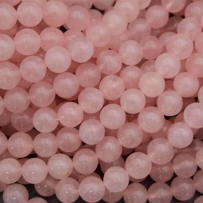 Brazilian Rose Quartz · Smooth · Round · 6mm, 8mm, 10mm