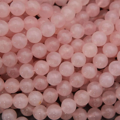 Brazilian Rose Quartz · Smooth · Round · 6mm, 8mm, 10mm