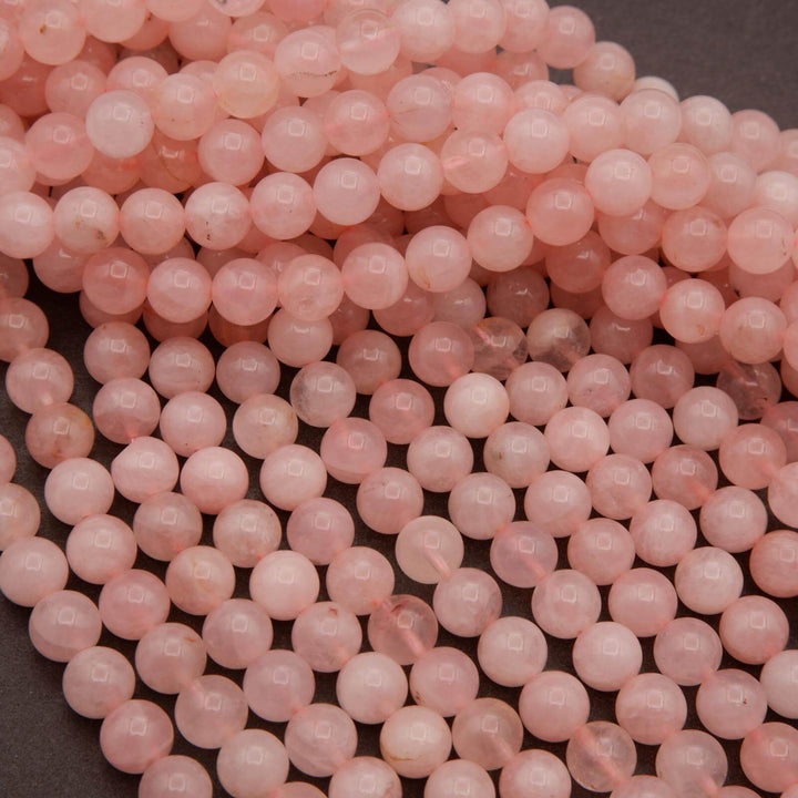 Madagascar Rose Quartz (alt) · Smooth · Round · 6mm, 8mm, 10mm, Tejas Beads, Beads