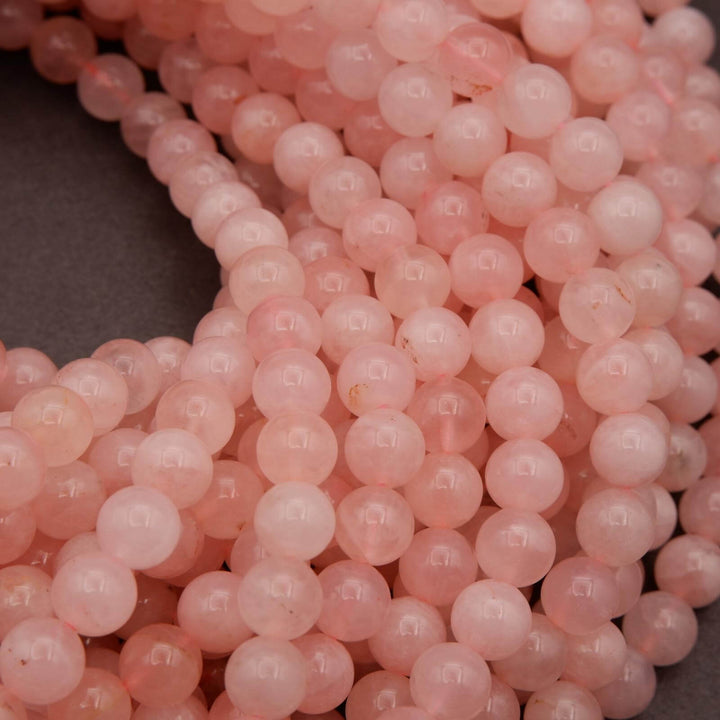 Madagascar Rose Quartz (alt) · Smooth · Round · 6mm, 8mm, 10mm, Tejas Beads, Beads