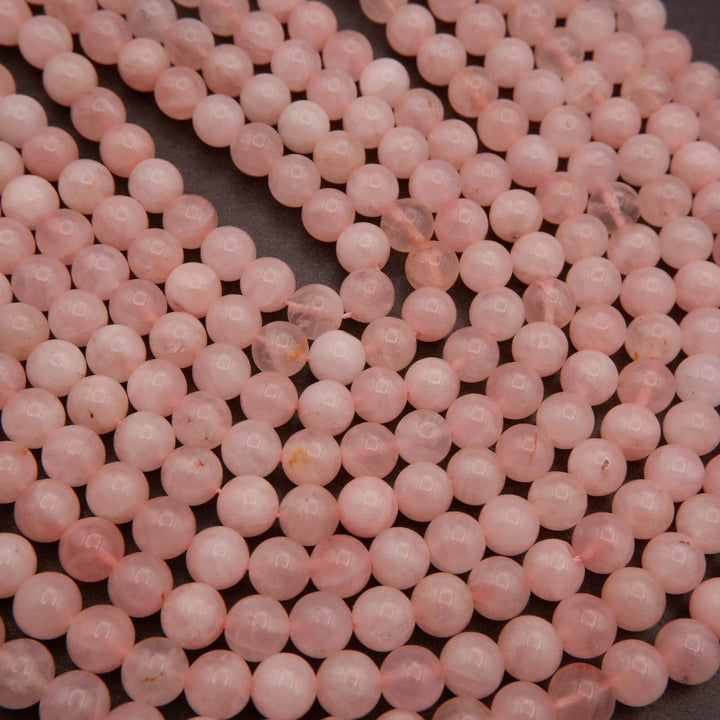 Madagascar Rose Quartz (alt) · Smooth · Round · 6mm, 8mm, 10mm, Tejas Beads, Beads